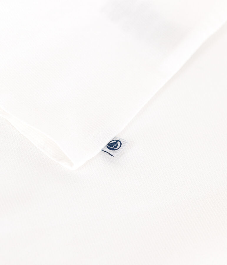 Blusa in piqu&eacute; di cotone neonato bianco