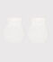 Muffole in cotone tinta unita neonato bianco MARSHMALLOW