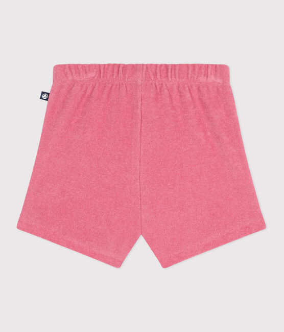 Shorts in spugna di cotone neonato rosa PEONIA