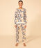 Pigiama patchwork donna in cotone bianco AVALANCHE/ MULTICO