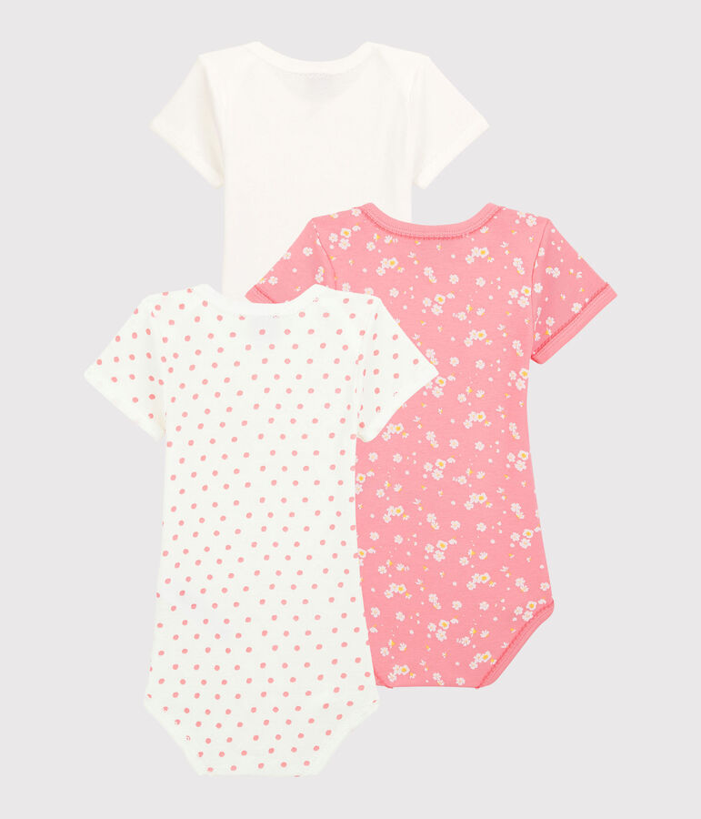 Confezione da 3 body manica corta primaverile beb&egrave; femmina multicolore