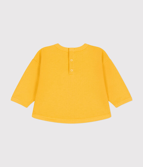 Maglia in tessuto felpato neonato giallo DAISY