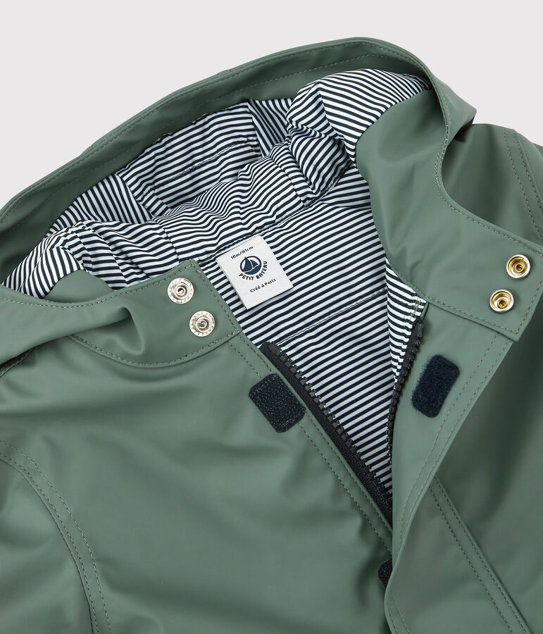 Calda cerata per beb&egrave; foderata in pile verde THUYA