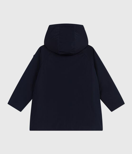 Parka bambino lunghezza midi tinta unita blu SMOKING