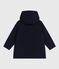 Parka bambino lunghezza midi tinta unita blu SMOKING