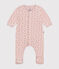 Bodyjama in velluto con stampa cuoricini neonato rosa SALINE/ ROSEWOOD