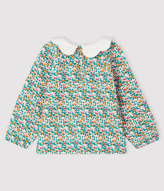 Blusa a manica lunga bebè femmina bianco MARSHMALLOW/bianco MULTICO