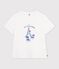 T-shirt da donna a maniche corte in cotone con fantasia bianco