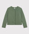 Cardigan donna in tubique trapuntato verde CROCO