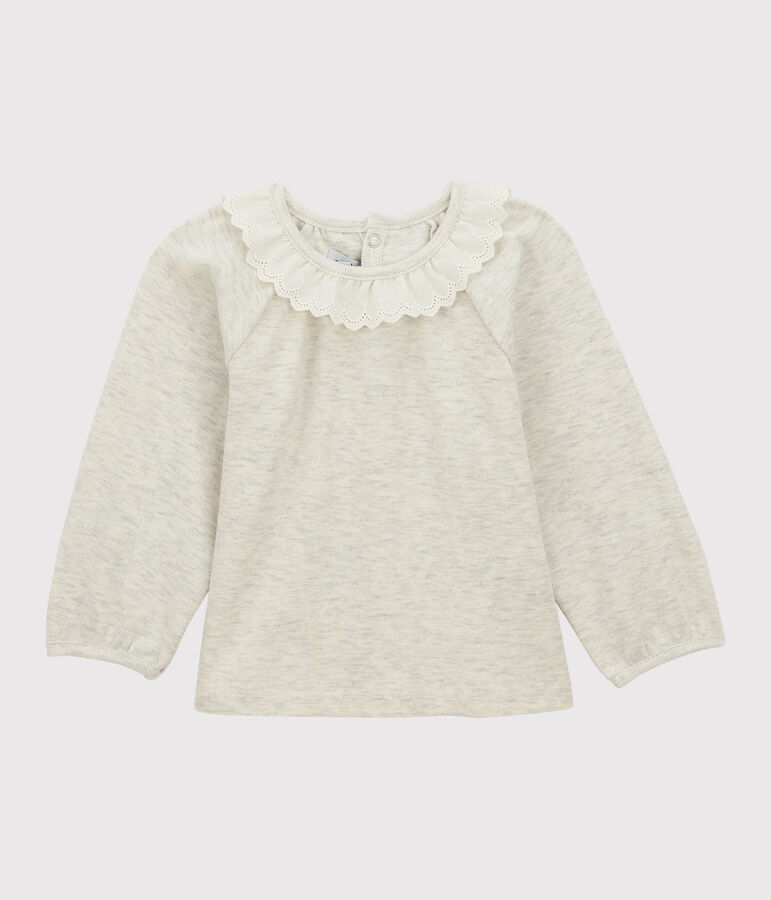 Blusa in cotone beb&egrave;. beige