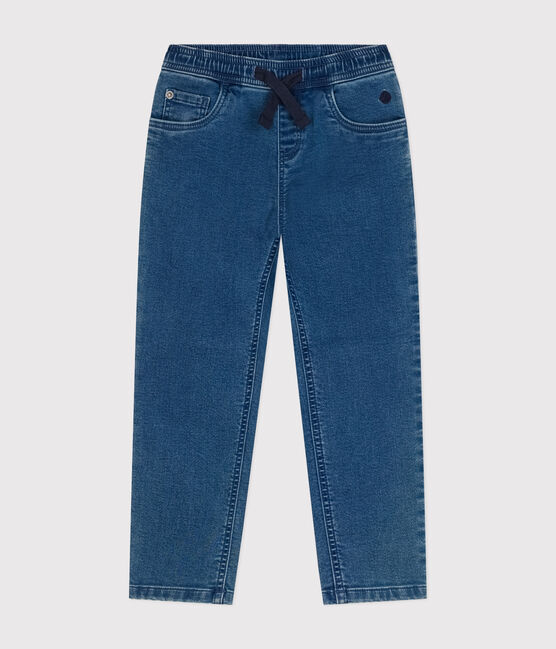 Pantalone regular bambino in denim blu BLEU DELAVE