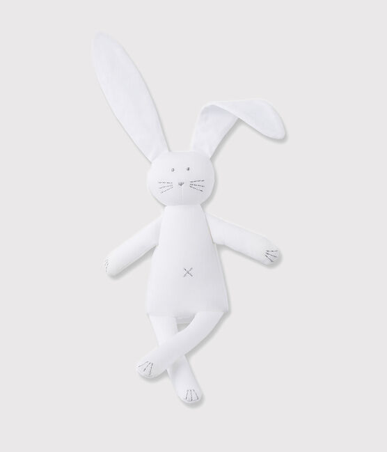 Doudou coniglietto bianco bebè in jersey bianco ECUME