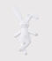 Doudou coniglietto bianco bebè in jersey bianco ECUME