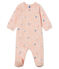 Tutina bebé femmina in molleton rosa MINOIS/bianco MULTICO