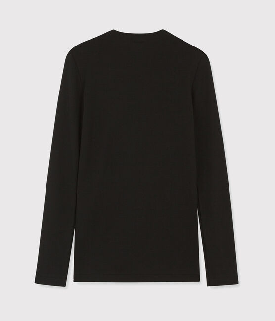 T-shirt girocollo iconica in cotone Donna nero NOIR
