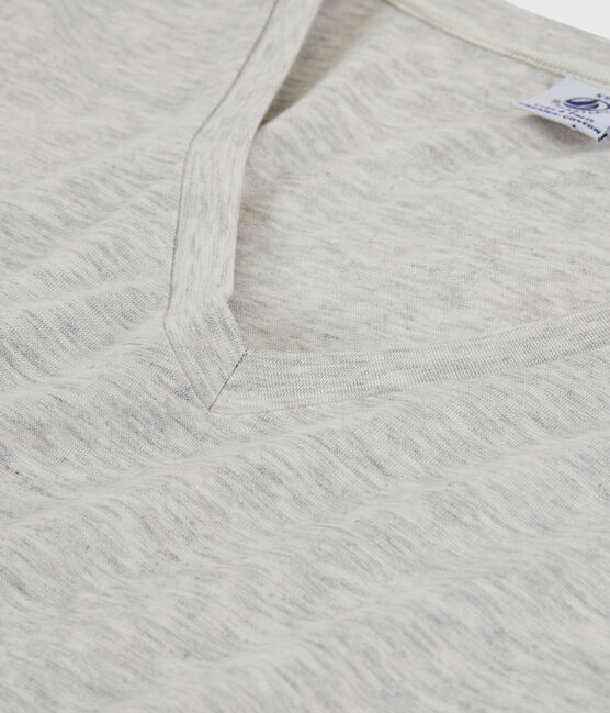 T-shirt LE DROIT in cotone con scollo a V Donna grigio BELUGA CHINE