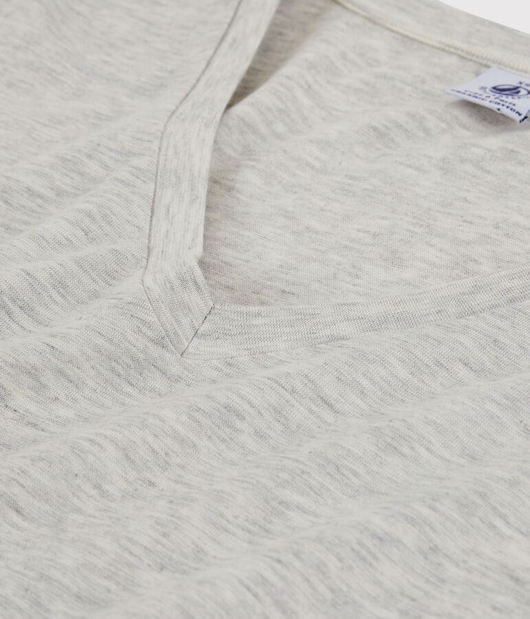 T-shirt LE DROIT in cotone con scollo a V Donna grigio