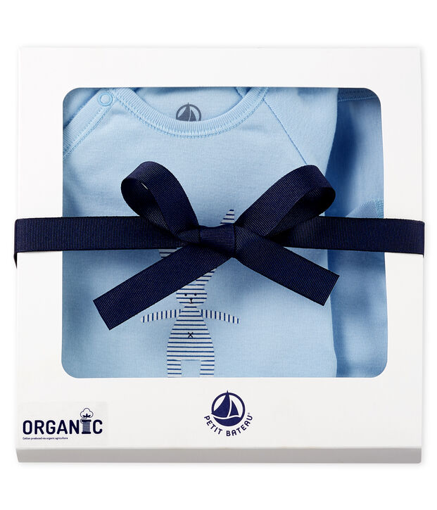 Scatola regalo nascita a costine multicolore