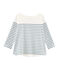 Marinière svolazzante donna bianco MARSHMALLOW/blu FONTAINE