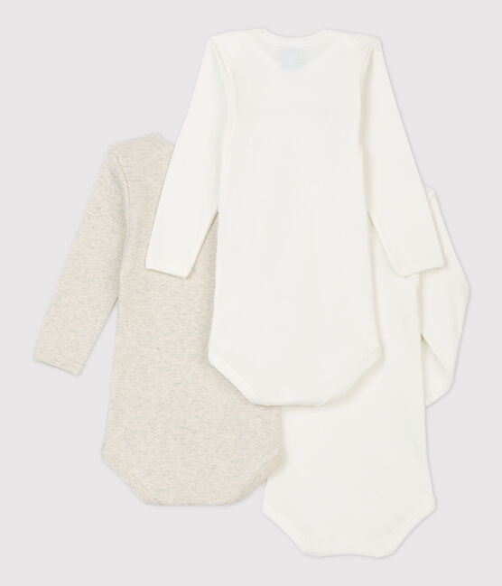 Confezione da 3 body bebè in cotone biologico. variante 1