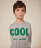T-shirt a maniche lunghe in jersey sottile bambino grigio CHATON CHINE
