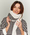 Sciarpa reversibile donna nero CITY/beige COQUILLE
