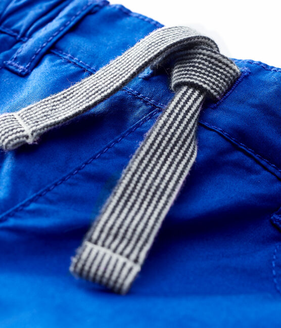 Pantaloni in tessuto serge bebè maschio blu SURF