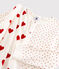 Tutina maschera supereroi bambina in cotone biologico bianco MARSHMALLOW/rosso TERKUIT