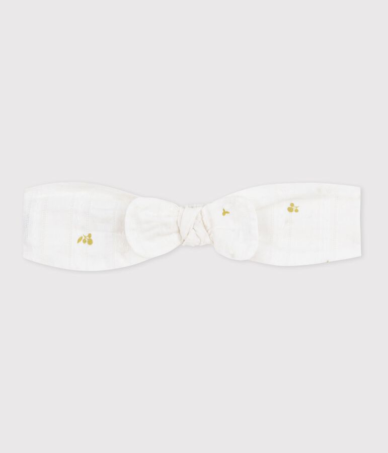 Fascia in popeline con stampa a fiori bambina verde MARSHMALLOW/ MOSS