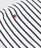 Pochette in cotone a righe neonato bianco MARSHMALLOW/blu SMOKING