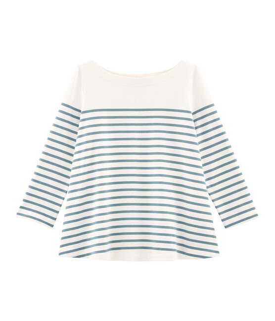 Marinière svolazzante donna bianco MARSHMALLOW/blu FONTAINE