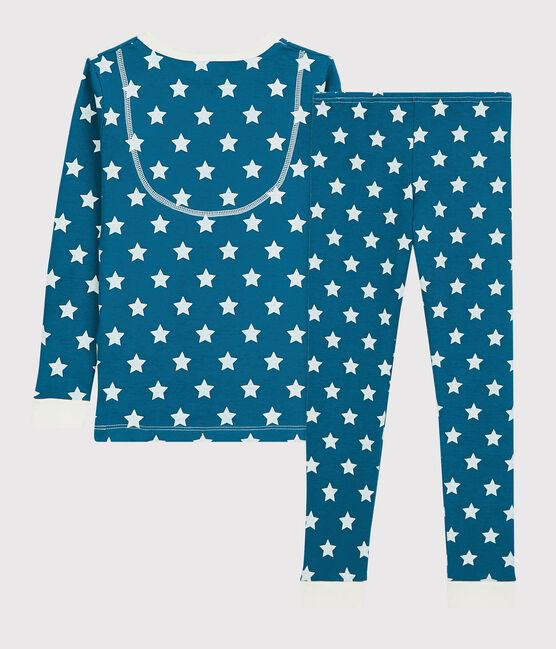 Pigiama bambina/bambino snugfit fantasia grafica in cotone biologico MALLARD/ ECUME