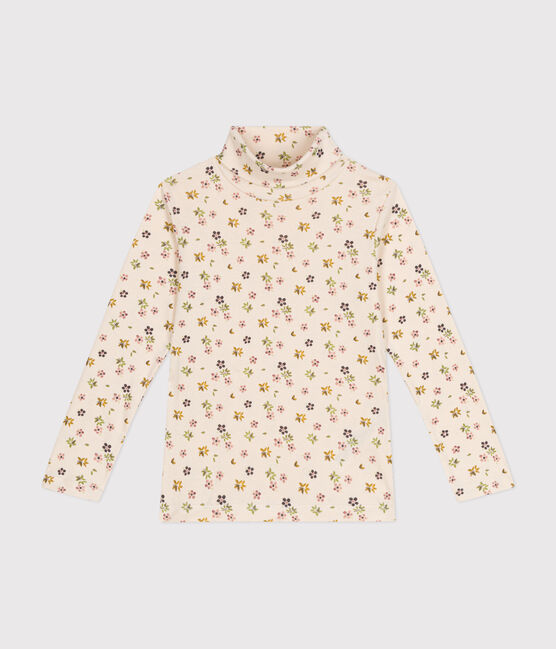 Dolcevita in cotone bambina bianco AVALANCHE/ MULTICO