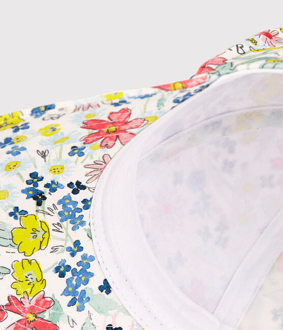 Berretto fantasia a fiori bambina bianco MARSHMALLOW/bianco MULTICO