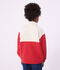 Felpa stile polo in cotone bambino rosso/rosso