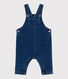 Salopette lunga in denim ed elastan neonato