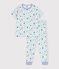 Pigiama a maniche corte e gamba lunga in cotone con stampa bambino blu/multicolore