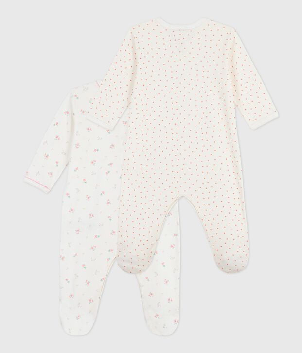Set di pigiami in cotone con stampa neonato multicolore