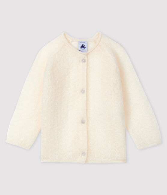 Cardigan in tricot bebè bianco MARSHMALLOW