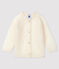 Cardigan in tricot bebè bianco MARSHMALLOW