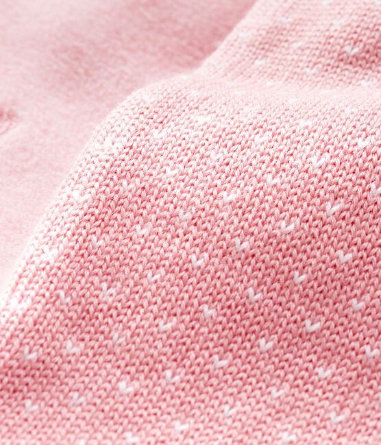 Sciarpa bebè unisex foderata in pile rosa CHARME/bianco MARSHMALLOW