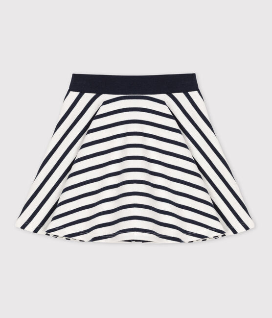 Gonna a righe in cotone spesso bambina bianco MARSHMALLOW/blu SMOKING