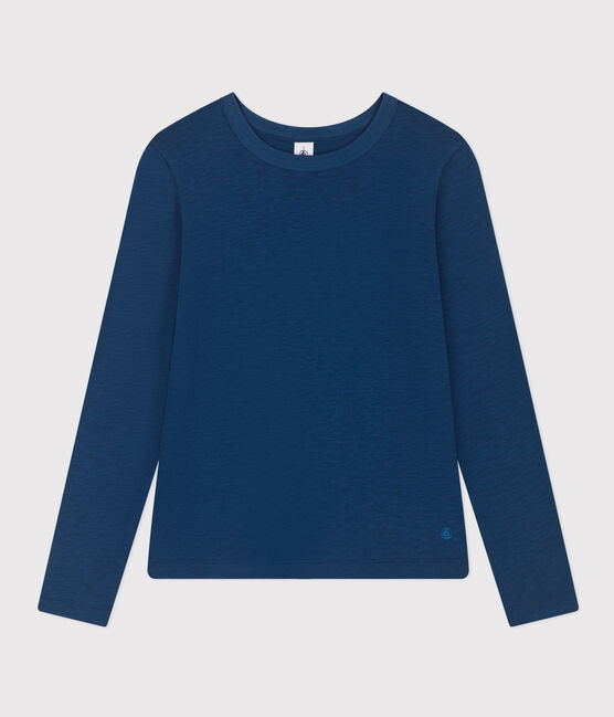 T-shirt LE DROIT girocollo in cotone Donna blu INCOGNITO