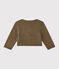 Cardigan bebé bambina in tricot marrone SHITAKE