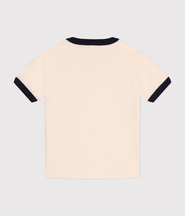 T-shirt in jersey bambino ecru