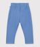 Joggers in cotone tinta unita neonato blu