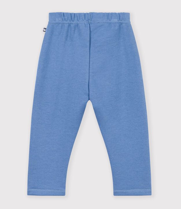 Joggers in cotone tinta unita neonato blu