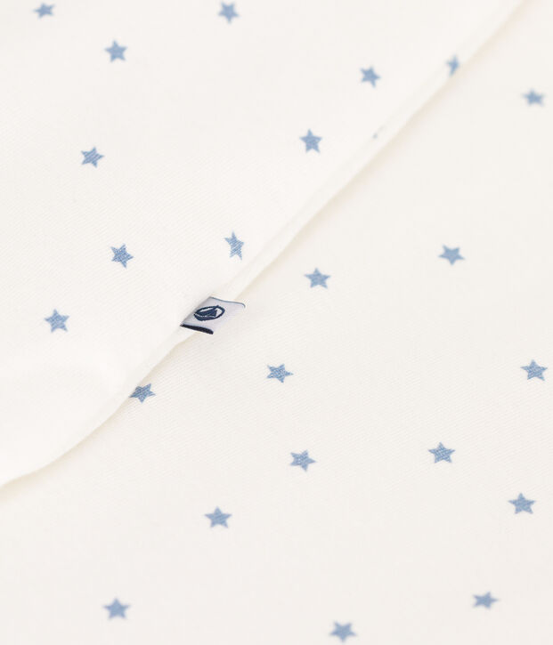 Sacco nanna per neonato in cotone stampato TOG 1.5 bianco/blu