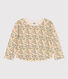 T-shirt bambina a maniche lunghe in tubique stampato
