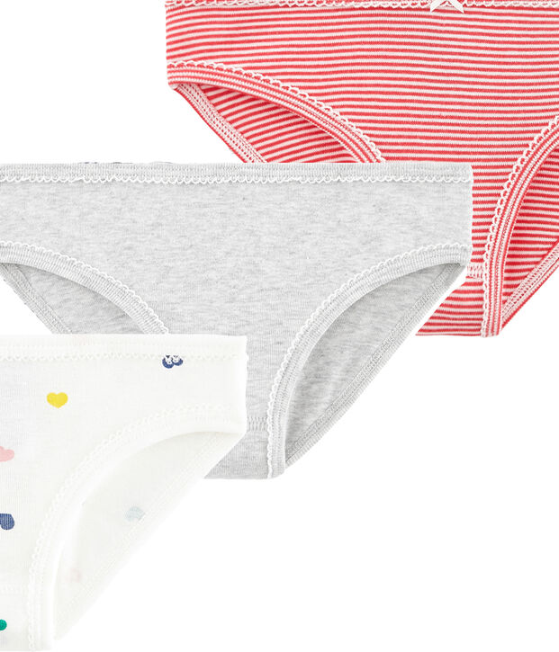 Trio slip bambina multicolore